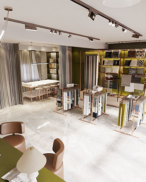 Casco transformatie en indelingsplan — atelier showroom Stof tot Leven