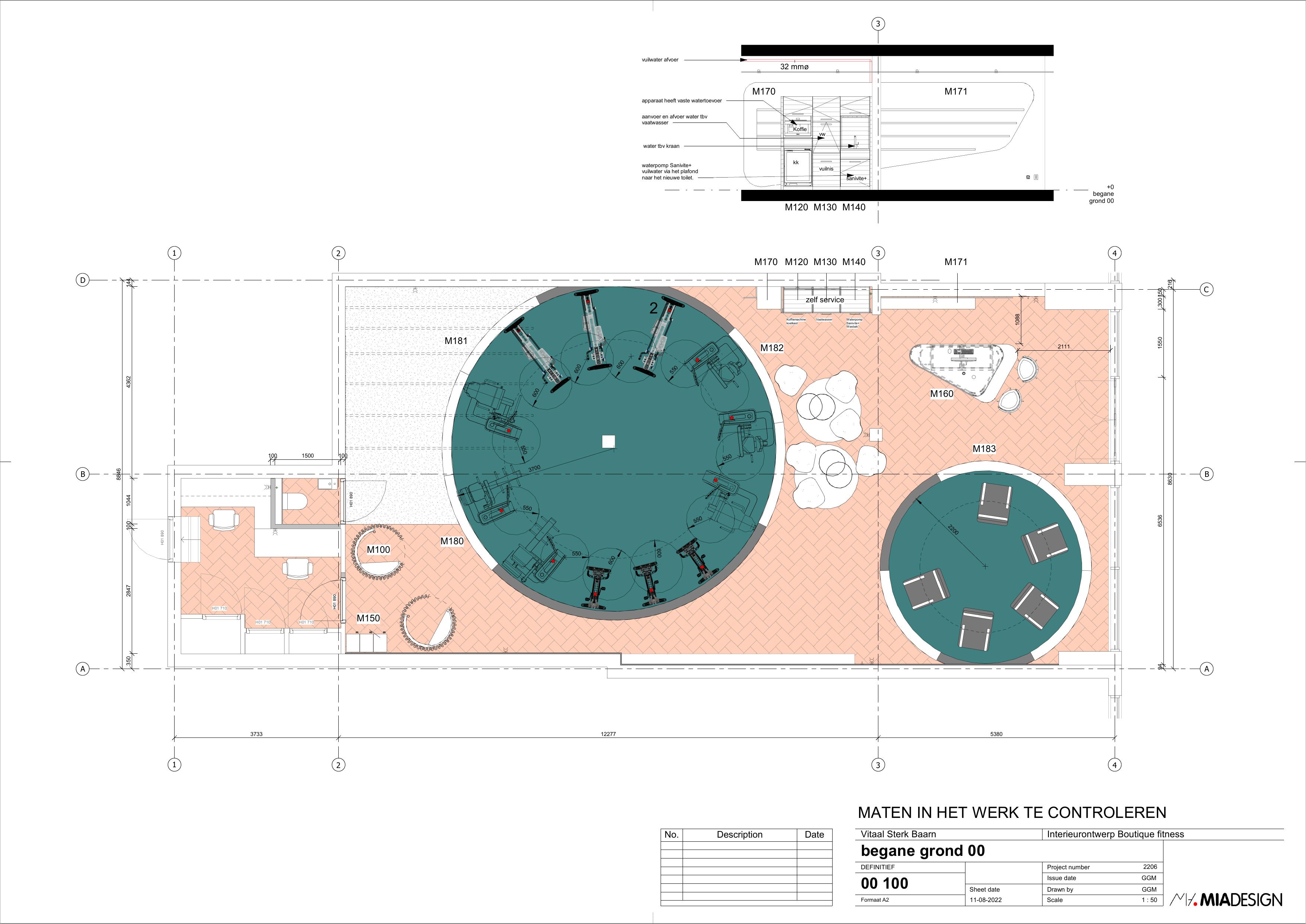 MIA Design plattegrond — VitaalSterk Baarn, begane grond